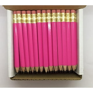 Mini Gold Heart - Pink Mini Pencils (Set of 12)