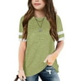 thumbnail image 1 of Sherrylily Kids Short Sleeve T Shirts Loose Tops Tee Blouses Size 4-15, 1 of 3