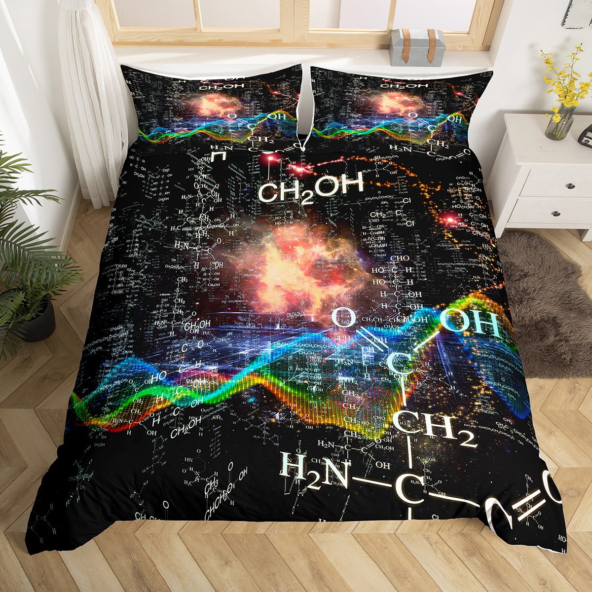 Chemical Equation Duvet Cover Chemistry Bedding Set Science Students