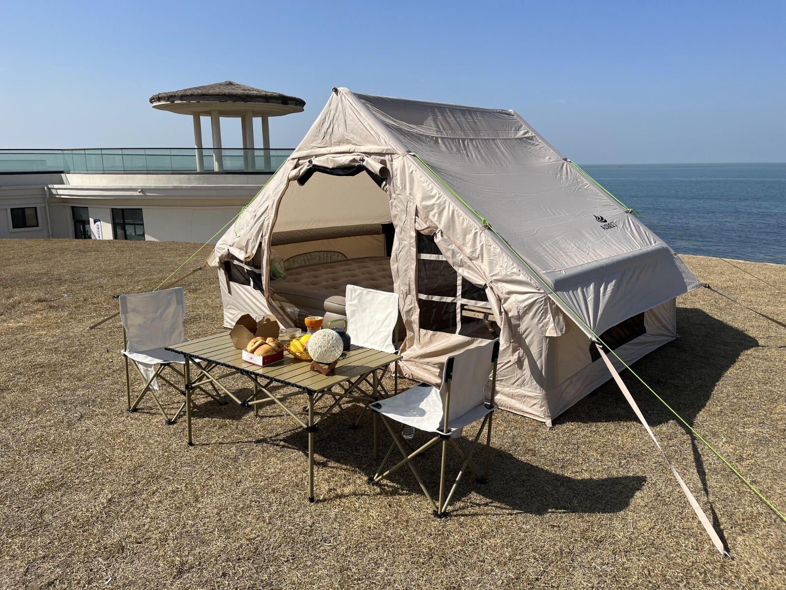 TOMOUNTパップテント TOMOUNT Bell Tent for Glamping, 10ft Diameter, Windproof