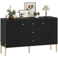 thumbnail image 1 of HOMCOM Buffet de 47 Pouces avec 3 Tiroirs et 2 Portes, Bahut Moderne Noir, 1 of 10