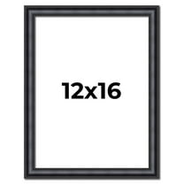 12x16 Frame Black Real Wood Picture Frame Width 1.25 inches | Interior Frame Depth 0.5 inches |