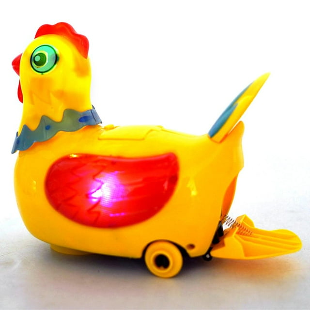 Juguete eléctrico para poner huevos de gallina para niños, juguete para caminar con luz colorida y música, juguetes interactivos