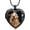 Black, variant on Personalized Glass Heart Cremation Jewelry - Photo Custom Photo Ashes Necklace Memorial Cremation Necklace Cremation Jewelry for Women Men