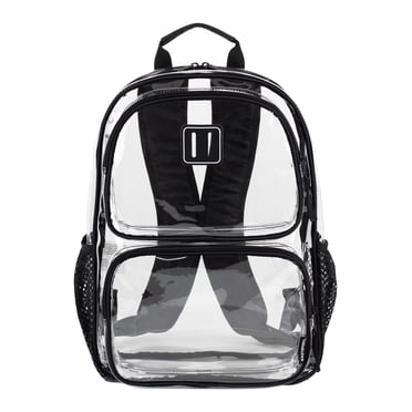 Eastsport Unisex Primo Clear 16" Backpack, Black