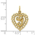 thumbnail image 4 of 14k Yellow Gold Heart Letter G Charm - 17.54mm, 4 of 6
