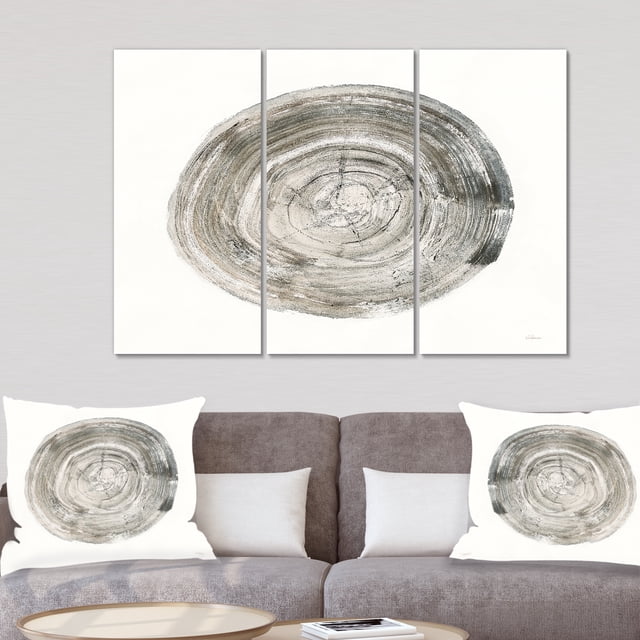 Designart - Circle natural elements IV - Farmhouse Premium Canvas Wall Art