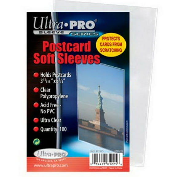 Ultra Pro Postcard Sleeves, 100 Sleeves