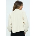 thumbnail image 5 of PROVA Women's Casual Oversized Button Down Corduroy Shirt Jacket Retro Cropped Shacket, 5 of 5