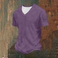 thumbnail image 5 of Dagugfen Plus Size T Shirts for Men Short Sleeve V Neck Loose Fitted Basic Tee Shirt Tops Daily Tops S-5XL, 5 of 8