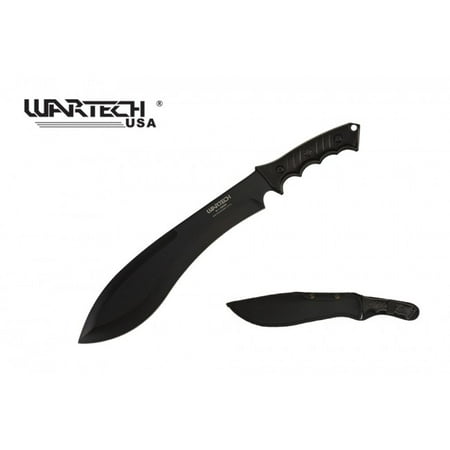 Tactical Kukri Knife | Wartech Machete Black Blade 18