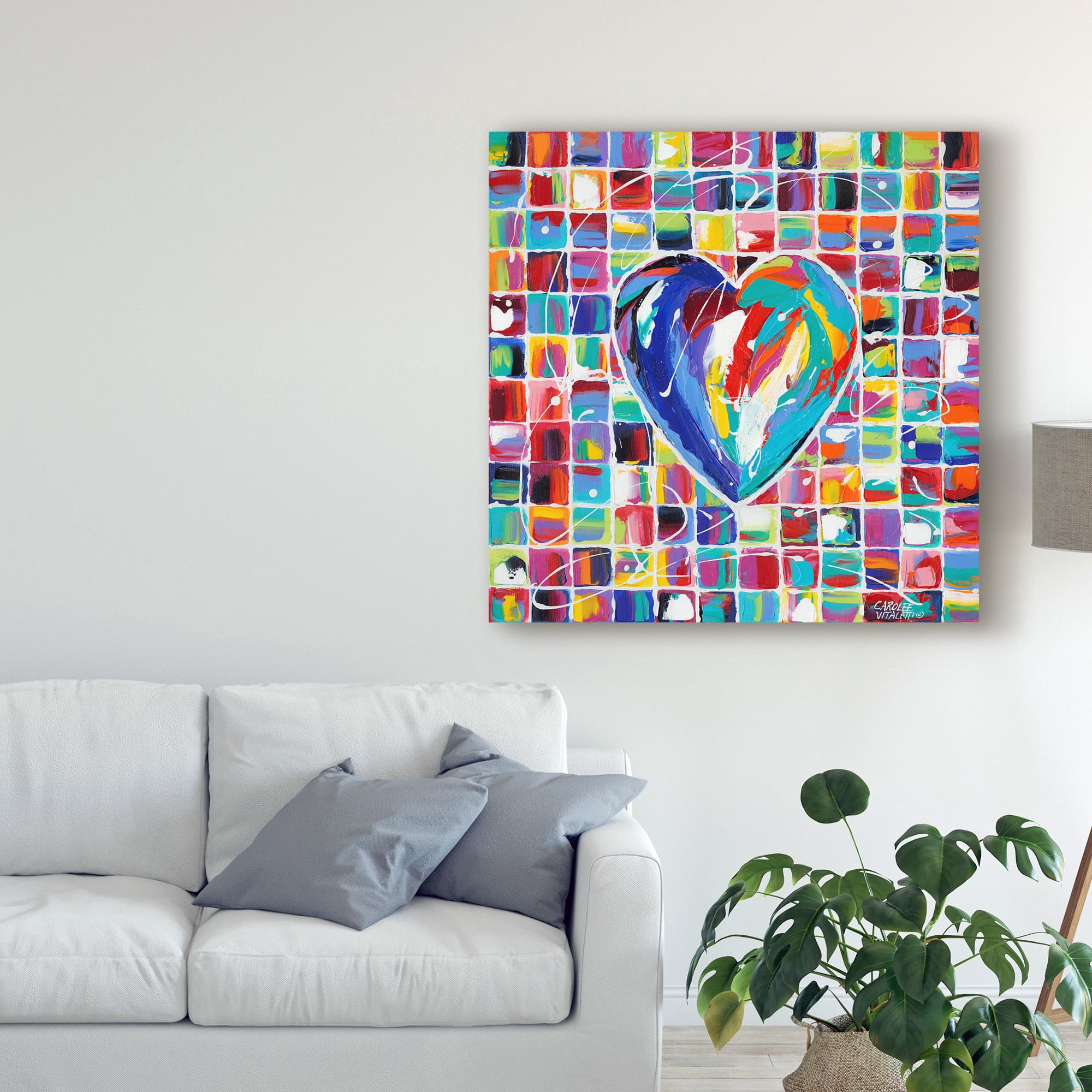 Trademark Fine Art 'Hearts of a Different Color I' Canvas Art by Carolee Vitaletti