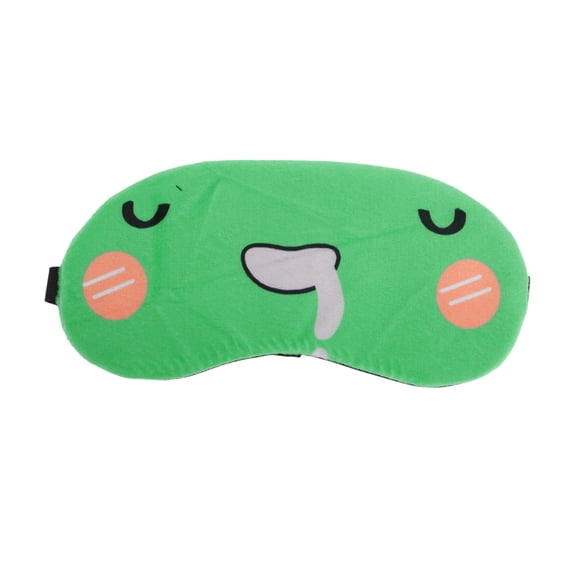 Unique Bargains 1pc Portable Cute Animal Pattern Eye Mask for Home Green