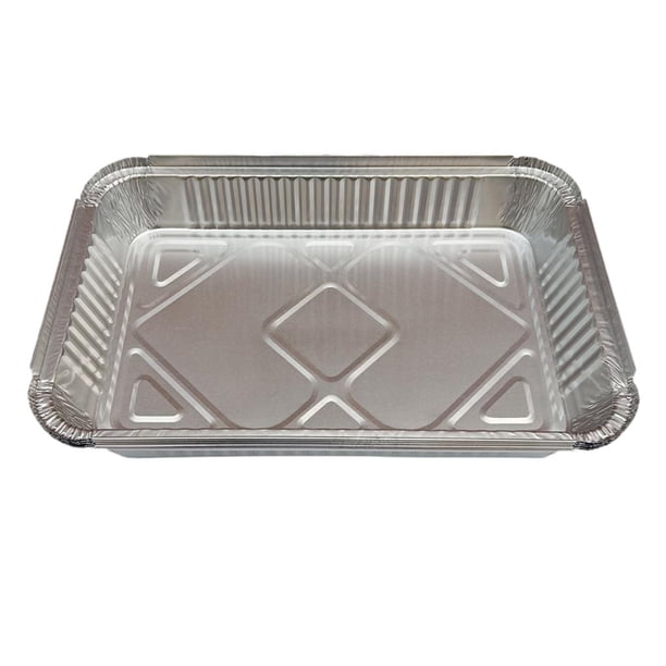 BANDEJAS DE ALUMINIO DE 410-2200 ML, BANDEJAS DESECHABLES PARA PARRILLA, RECIPIENTES PARA GRASA Y RECIPIENTES PARA ALIMENTOS 5Pcs_2200ml