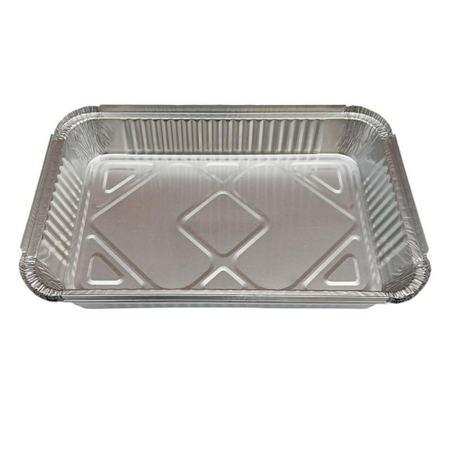BANDEJAS DE ALUMINIO DE 410-2200 ML, BANDEJAS DESECHABLES PARA PARRILLA, RECIPIENTES PARA GRASA Y RECIPIENTES PARA ALIMENTOS 5Pcs_2200ml