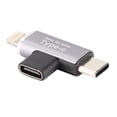 thumbnail image 2 of 3.1 Type-C Charger Converter, 3A High Current 2 In 1 Type-C Converter  For  Phones For  Phones Double Type-C Interface,for  + Type-C Interface,Micro + Type-C Interface, 2 of 8
