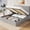 Light Gray, variant on Frostbloom Modern Linen Upholstered King Bed with 3-Panel Wingless Headboard, Lift Up Storage Frame, No Box Spring Needed, Black