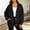Black, variant on Womens Button Down Sweatshirt- Fashion Loose Fit V-Neck Casual Long Sleeve Fall Jacket Black Size 2XL