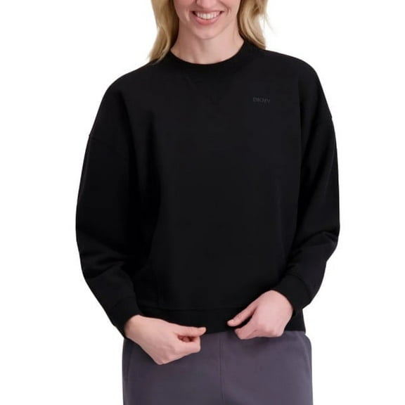 DKNY Sport Women's Logo Fleece Crewneck - Medium