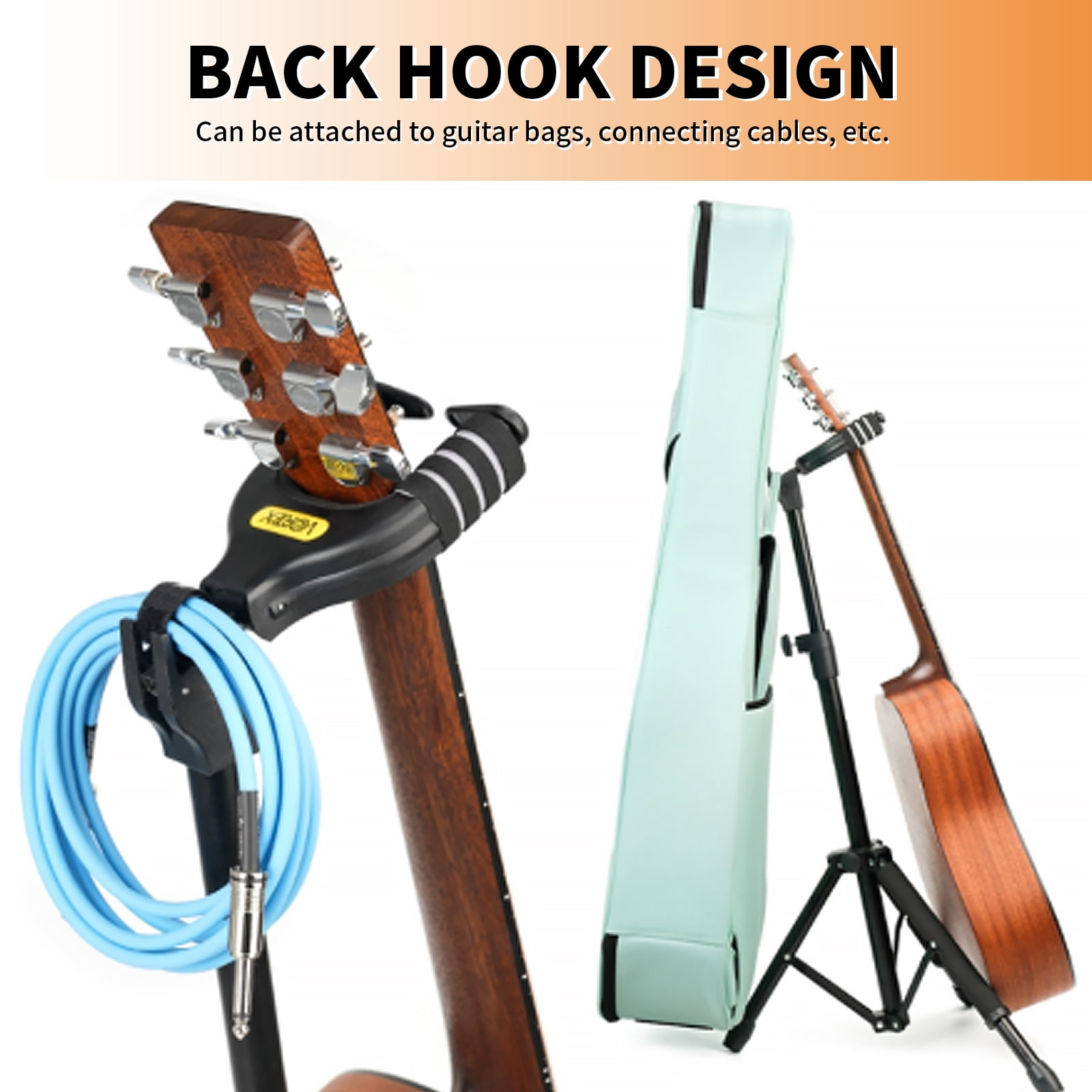 Phceily Adjustable Folding Guitar Floor Stand for Acoustic, Electric, Bass, Ukulele