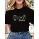 thumbnail image 1 of Soft Cotton St. Patrick's Day Lucky Teacher Graphic T-Shirt Casual Crew Neck Comfortable For Casual Wear, 1 of 6
