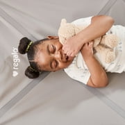 Regalo Extra Long My Cot Portable Toddler Bed, Folding Travel Cot for Kids, Gray