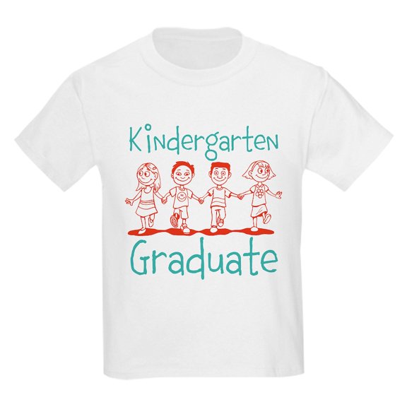 CafePress - Kindergarten Graduate Kids Light T Shirt - Light Classic Kids Graphic, Short Sleeve T-Shirt, Sizes XS-XL