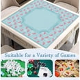 thumbnail image 3 of Blue Coastal Beach Flamingo Palm Leaf Mahjong Mat 31.5x31.5 Inch, Non-Slip and Noise Reduction Mah Jong Table Mat Cover Gifts for Mahjong Lovers Poker Board Games Dominoes, 3 of 5