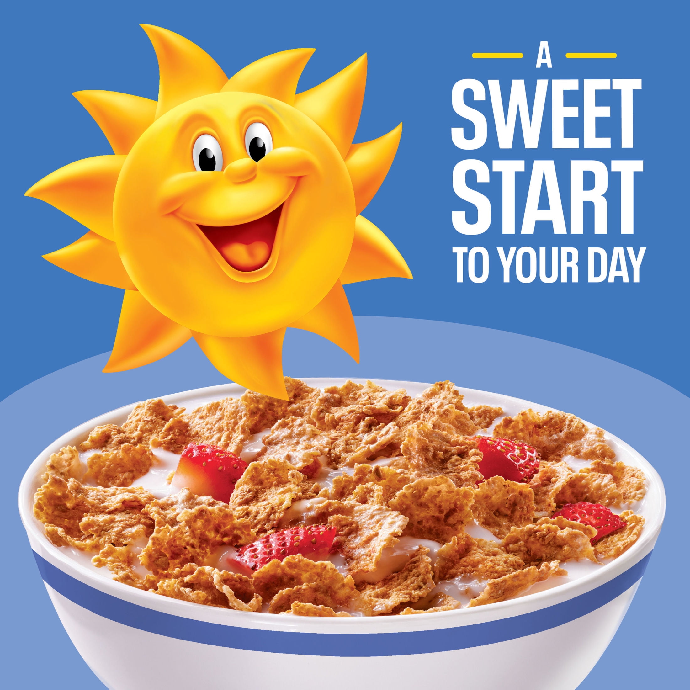 (3 pack) Kellogg's Frosted Bran Flakes Original Breakfast Cereal, Good Source of Fiber, Family Size, 17.7  oz