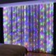 thumbnail image 3 of Cortina de luces LED con alimentación por USB para decoración navideña del hogar 2024 con control remoto para fiestas de Navidad, Año Nuevo 2025, 3 of 5