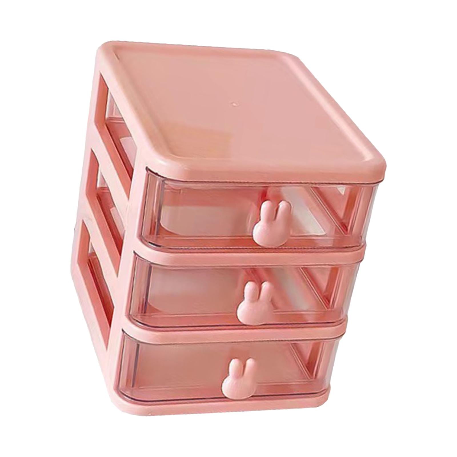 Countertop Organizer with Transparent Drawers Storage Box Large Capacity Desktop Container