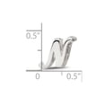 thumbnail image 2 of 925 Sterling Silver Polished Reflections Letter Name Personalized Monogram Initial N Script Bead Charm 10.91x6.36mm Wide, 2 of 2