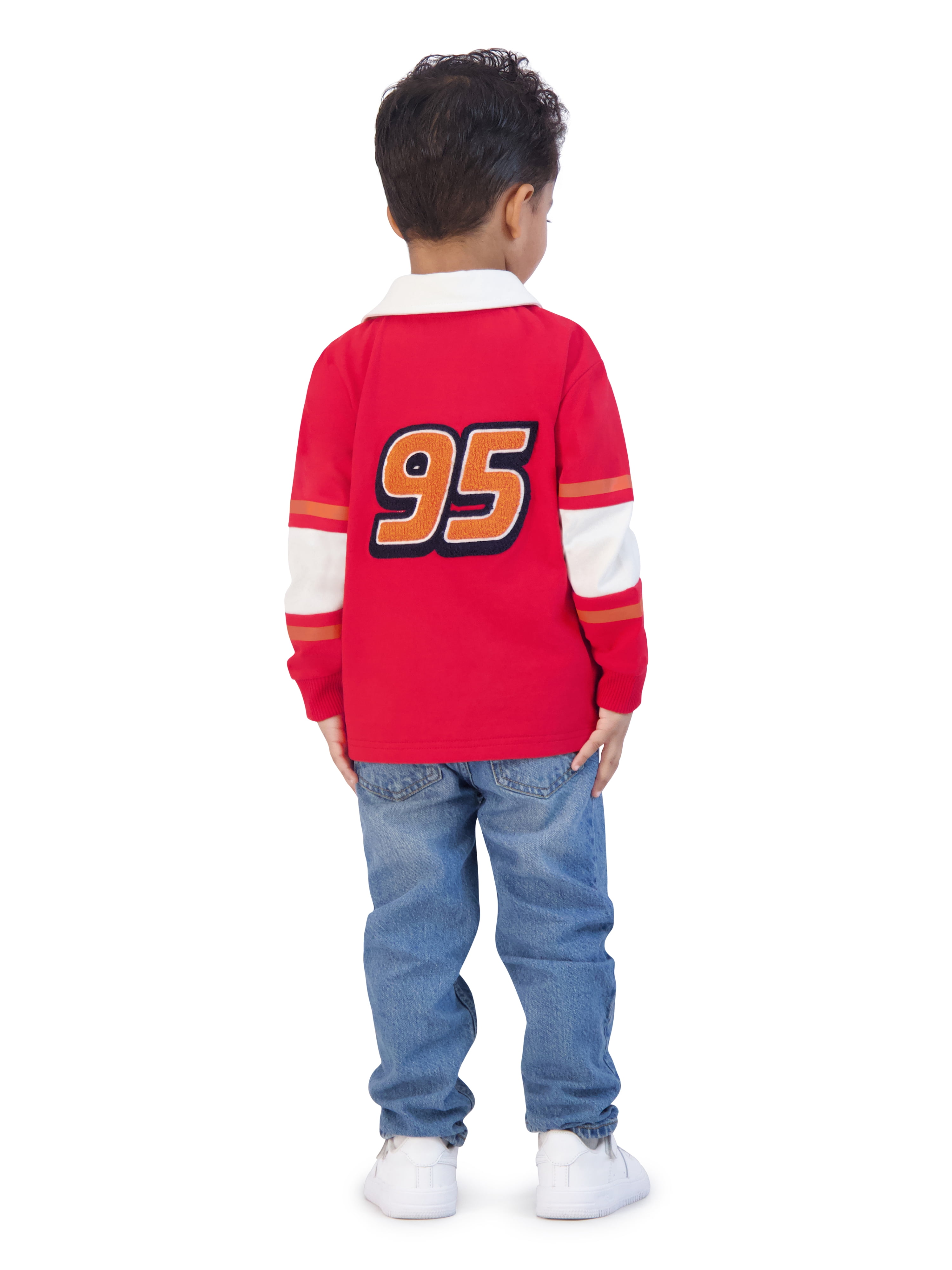 Cars Toddler Boy Long Sleeve Polo Shirt, Sizes 12 Months - 5T
