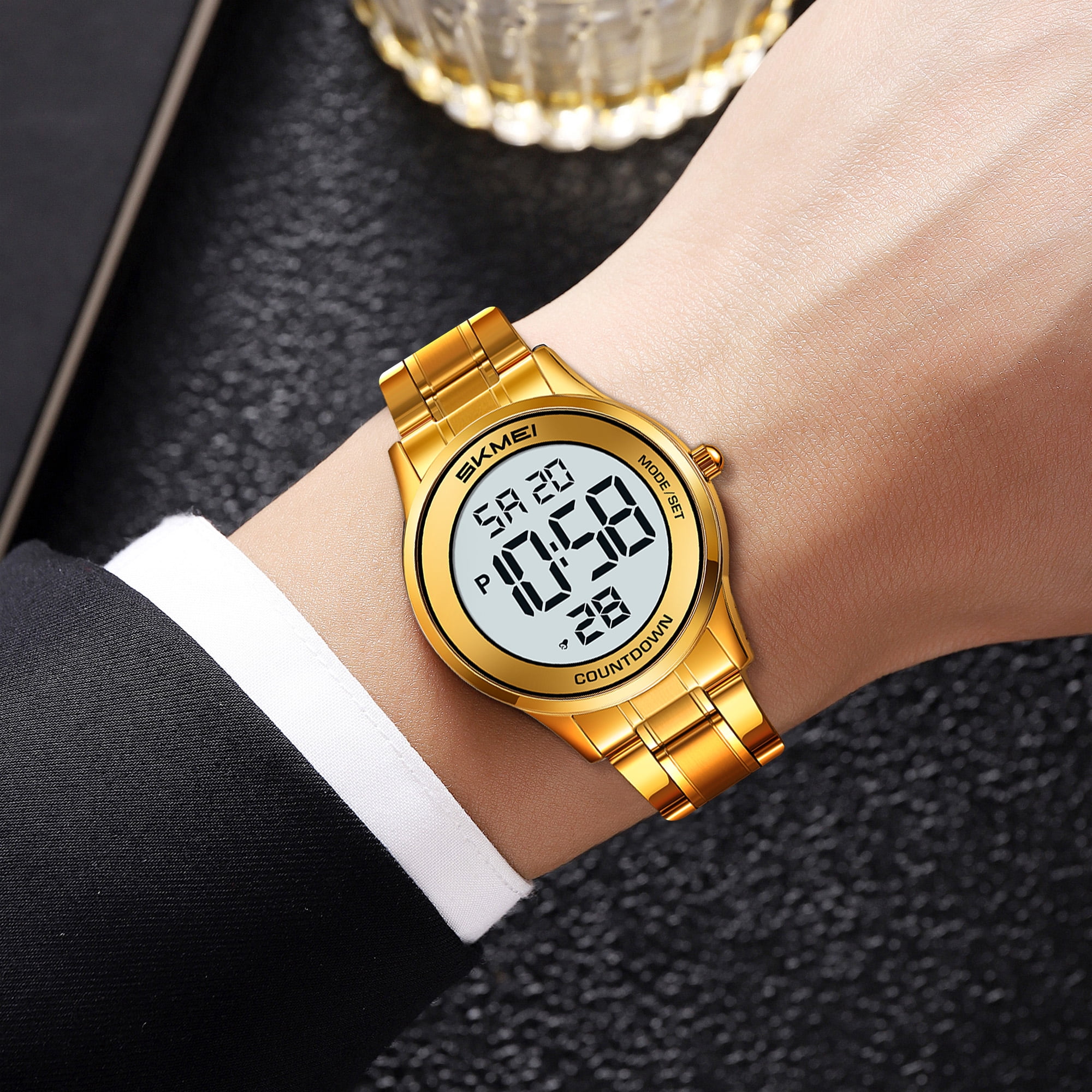 SKMEI Mens Digital Watch Watches Waterproof Outdoor Chronograph Wrist Watches for Men with LED Back Ligh/Date