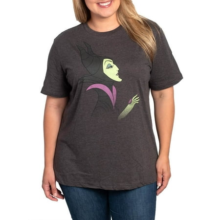 Maleficent T-Shirt Disney Villain Gray (Women's