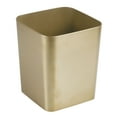 thumbnail image 6 of mDesign Square Small Trash Can Wastebasket Garbage Bin, 2 Pack - Soft Brass, 6 of 7