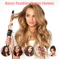 thumbnail image 2 of Juego Rizador de Pelo 5 en 1, Rizadora Profesional, Intercambiable con Revestimiento de Cer&aacute;mica, Calentamiento R&aacute;pido y Temperatura Ajustable, Ondulado para Rizos Grandes, Media, 2 of 6