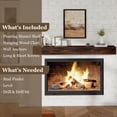 thumbnail image 2 of 60in.Solid Wood Fireplace Mantel Wall Shelves Wall Mounted Floating Shelf 60"W x 6"H x 8"D, Espresso, 2 of 5