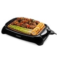 thumbnail image 1 of OVENTE Electric Indoor Grill with 13x10 Inch Non-Stick Cooking Surface, 1000W Fast Heat Up Power, Adjustable Temperature, Removable and Dishwasher Sa, 1 of 9