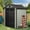 Black, variant on ModFusion 81 x 48.6 x 67 inches Plastic Storage Shed with Window, Resin Floor, Gable Roof, Tall Organizer for Winter Sports Gear, Bike Tent, Dark Gray and Black
