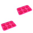 thumbnail image 2 of Cateissary Molde para rosquillas de 6 cavidades, bandeja antiadherente de silicona para hornear, resistente al calor, reutilizable, para hacer Type2 NO2, 2 of 6