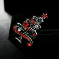 thumbnail image 6 of KALLORY 2-Pack Holiday Brooch Pins Christmas Tree Shape Alloy Festive Accessories for Women and Men, 6 of 7