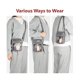 thumbnail image 4 of Bolsa transparente aprobada para estadios LzGUNGY cartera transparente con correa de hombro ajustable gris, 4 of 5