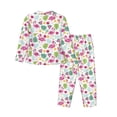thumbnail image 2 of Goofa Cute Flamingo Printed Women’s 2 Piece Pajama Set Super,Pajamas Women's Long Sleeve Sleepwear Soft Button Down Loungewear Pjs Lounge Set Nightwear-XX-Large, 2 of 9