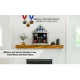 thumbnail image 6 of Military Shadow Box Display Case For Funeral Burial Flag For American Veterans Fits Folded 3x5’ Flag, Certificate, Medal, Patches. Solid Wood And Glass.  (Rustic), 6 of 6