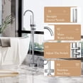 thumbnail image 3 of Bathtub Faucet, Floor Mount Bathtub Faucet Freestanding Tub Faucet Standing Bathtub Filler, High-Flow Bath Shower Faucet with Handheld Sprinkler, 3 of 8