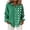 04# Green, variant on Women's Loose Fit Reversible Stripe Blouse Button Detail Two-Tone Pattern Shirt Casual Summer Top Cotton S-2XL