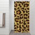 thumbnail image 2 of Yellow and Brown Of Leopard Print Shower Curtain 36"x72" ,Bathroom Decorative Shower Curtains Set with 12 Hooks,Modern Waterproof Washable Shower Curtain, 2 of 6