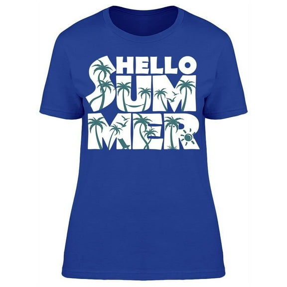 Hello Summer, T-Shirt Women -Image by Shutterstock, Female 3X-Large
