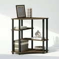 thumbnail image 6 of Furinno Turn-N-Tube Multipurpose Corner Shelf, Display Rack, Bookshelf, Columbia Walnut/Black, 6 of 6
